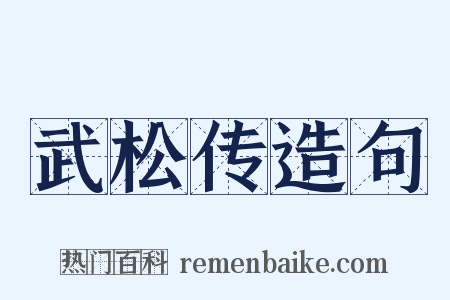 武松传造句是什么意思的图片